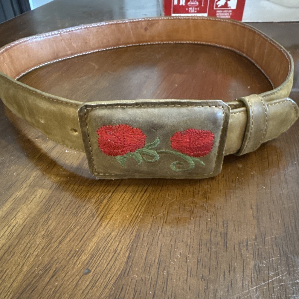 La Sierra Boots Rose, Embroidered Belt Genuine Challenge Leather Nice Super Cute